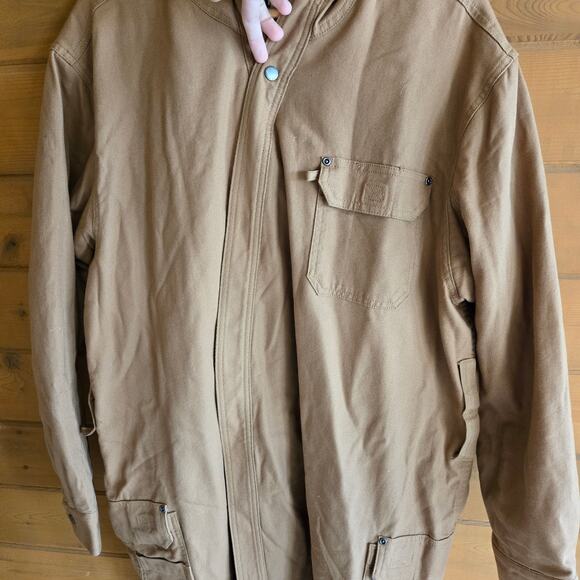 Duluth Trading Co Men's Fire Hose Fleece-Lined Robe Brown Medium Overcoat - Picture 3 of 9